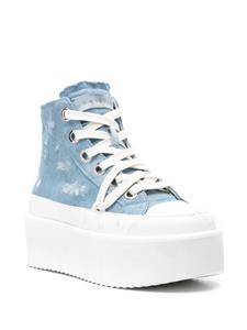 Inuikii Levy denim flatform sneakers - Blauw