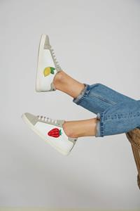 Momoc Damen vegan Sneaker Obst Weiß Beige