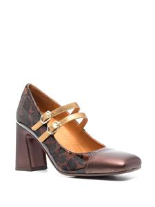 Chie Mihara Oly 90mm leopard-print leather pumps - Bruin