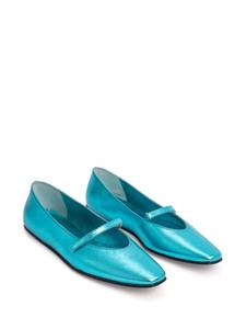 BY FAR Molly leather ballerina shoes - Blauw