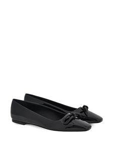 Ferragamo Ballerina's met strikdetail - Zwart