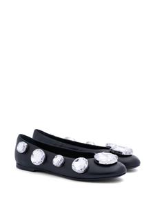 AREA crystal-embellished ballerina shoes - Zwart