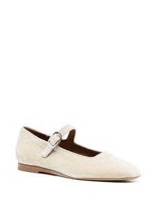 Le Monde Beryl buckled suede ballerina shoes - Grijs