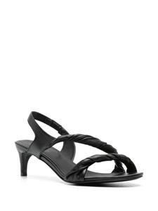 Del Carlo 60mm twisted leather sandals - Zwart