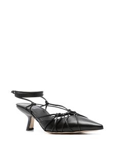 Vic Matie Chanel 60mm leather sandals - Zwart