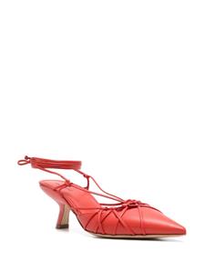 Vic Matie Chanel 60mm leather sandals - Rood