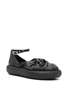 Vic Matie knot-detail leather sandals - Zwart