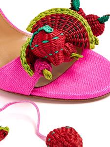 Aquazzura Strawberry Punch sandalen met T-bandje - Roze