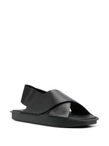 Y-3 chunky leather sandals - Zwart