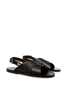 Bally Chateau crossover-strap leather sandals - Zwart