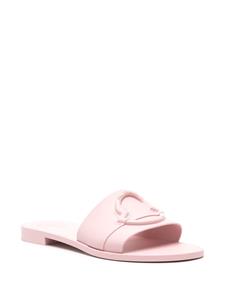 Moncler Mon slippers met logo-reliëf - Roze