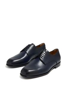 Ferragamo polished leather derby shoes - Blauw