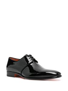 Santoni leather derby shoes - Zwart