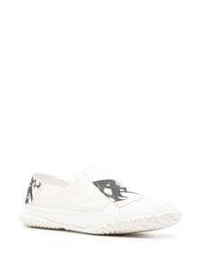 Yohji Yamamoto Slip-on sneakers met Y print - Beige