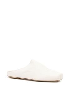 Uma Wang square-toe leather slippers - Wit
