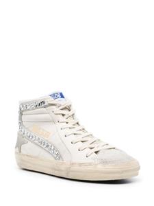 Golden Goose Slide crystal-embellished sneakers - Wit