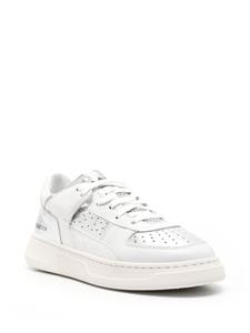 RUN OF Panda panelled leather sneakers - Zilver