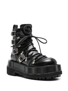 Gucci Interlocking G leather boots - Zwart