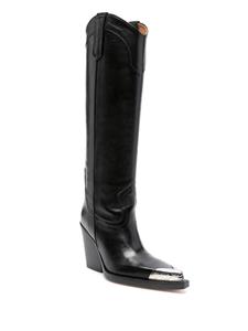 Paris Texas El Dorado 100mm leather boots - Zwart