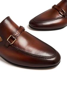 Magnanni buckle-detail leather slippers - Bruin