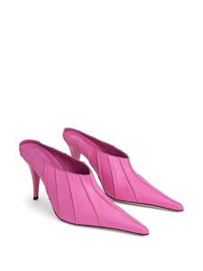 BY FAR Trish 100mm leather mules - Roze