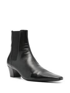 Saint Laurent Rainer 70mm leather boots - Zwart