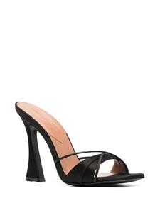 D'ACCORI 100mm Lust satin mules - Zwart