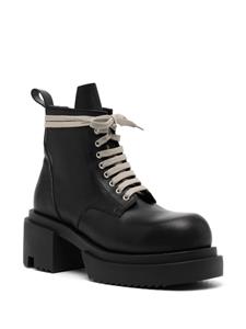 Rick Owens lace-up leather boots - Zwart