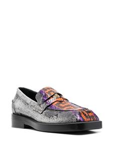 Versace Leren loafers - Grijs