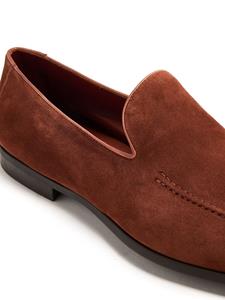 Magnanni almond-toe suede loafers - Bruin