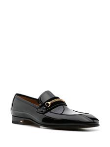 TOM FORD Bailey-chain leather loafers - Zwart