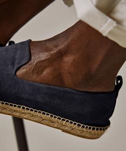 Profuomo Navy suède espadrilles Heren