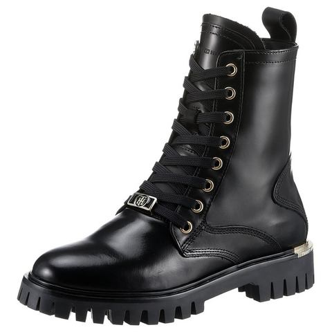 Tommy Hilfiger Schnürstiefelette "POLISHED LEATHER LACE UP BOOT"