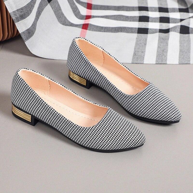DR-Shoes 1 2024 New Shoes for Women Women's Flat Shoes Spring Simple Princess Sweet Polka Dot Light Shoes Ladies Low Heel Zapatos De Mujer