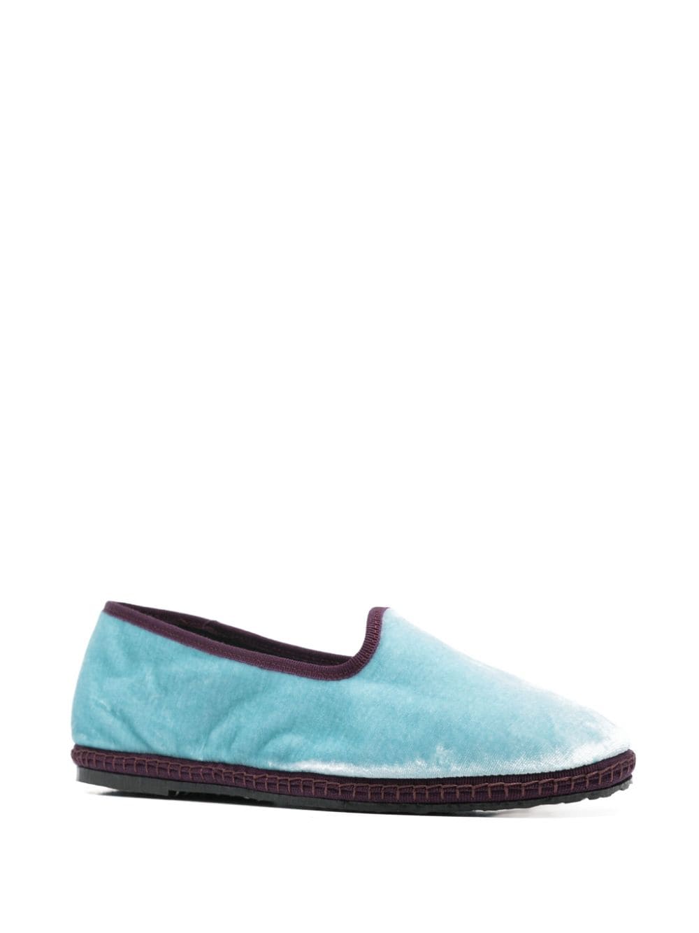 Scarosso Valentino fluwelen slippers - Blauw