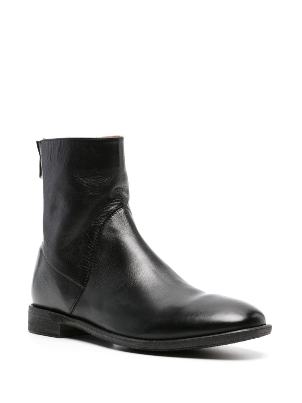 Alberto Fasciani Homer leather ankle boots - Zwart