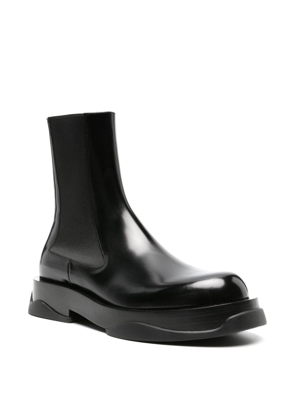 Jil Sander chunky leather Chelsea boots - Zwart