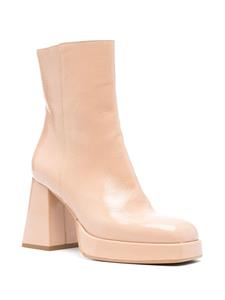 VAMSKO 90mm Doris patent leather boots - Beige