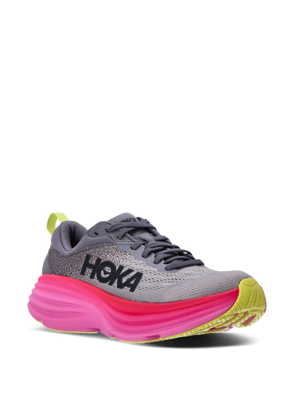 HOKA Bondi 8 sneakers met logoprint - Grijs