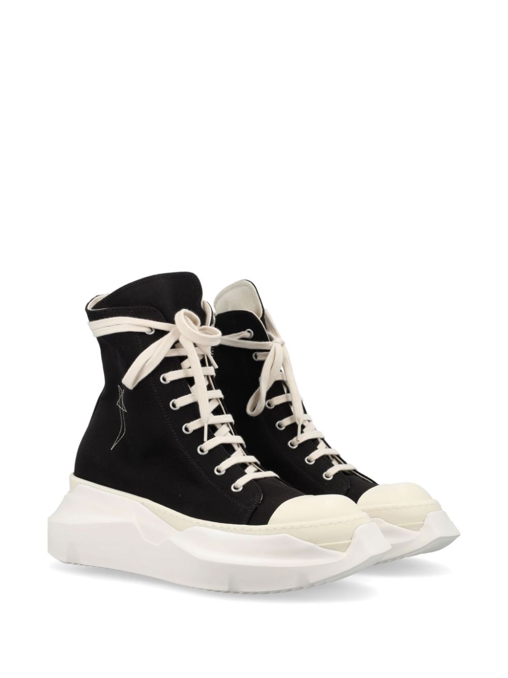Rick Owens DRKSHDW Abstract high-top suede sneakers - Zwart