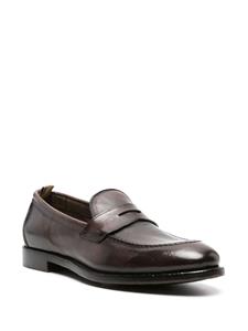 Officine Creative Tulane 003 leather penny loafers - Bruin