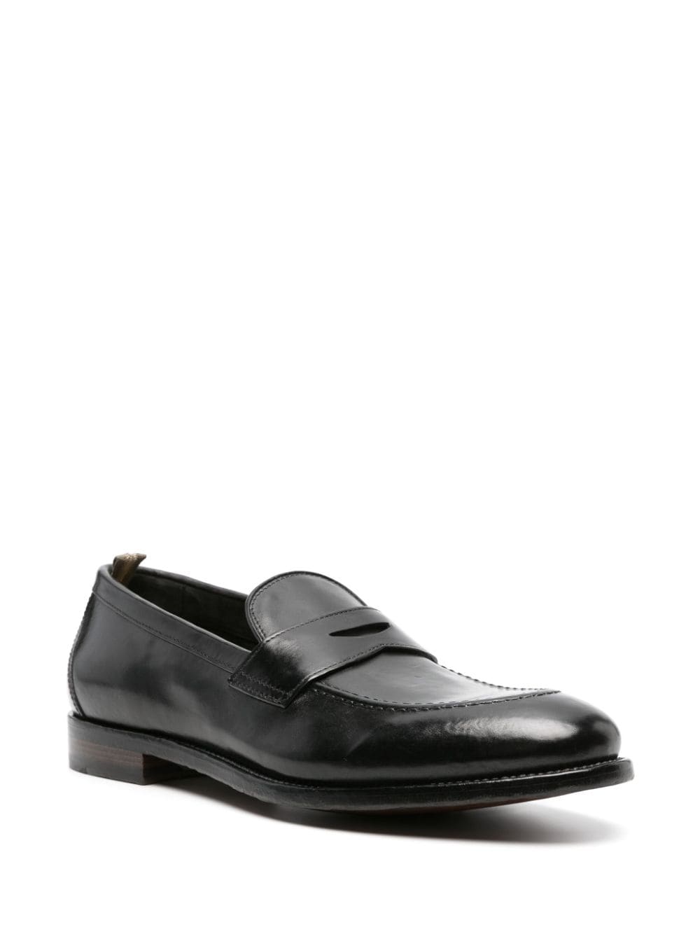 Officine Creative Tulane 003 leather penny loafers - Zwart