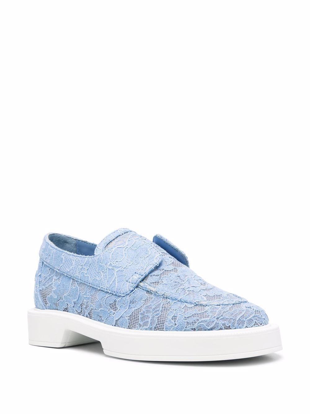Le Silla Loafers met kant - Blauw