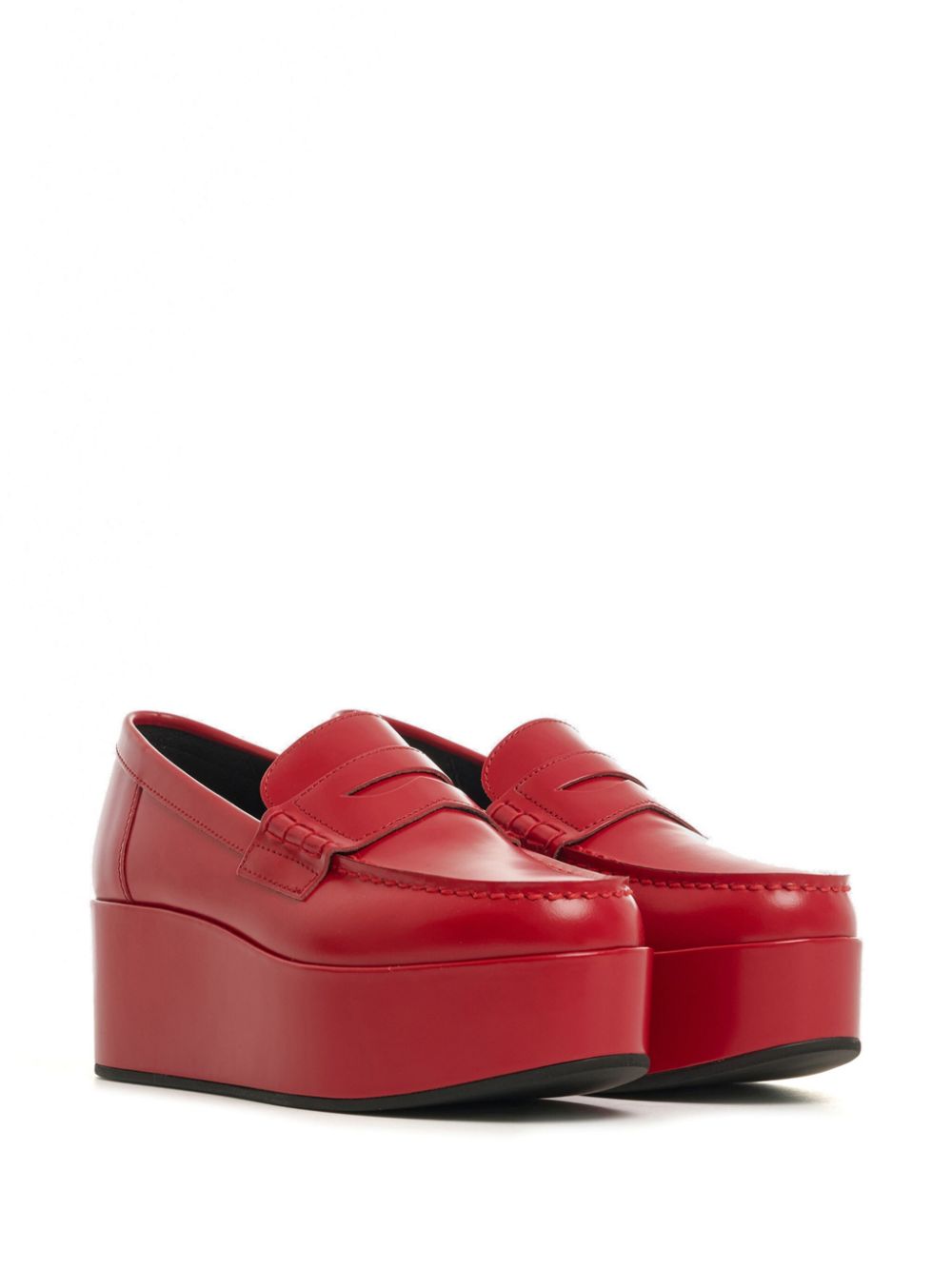 Comme Des Garçons Girl Penny loafers met plateauzool - Rood