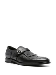 Henderson Baracco almond-toe leather brogues - Zwart