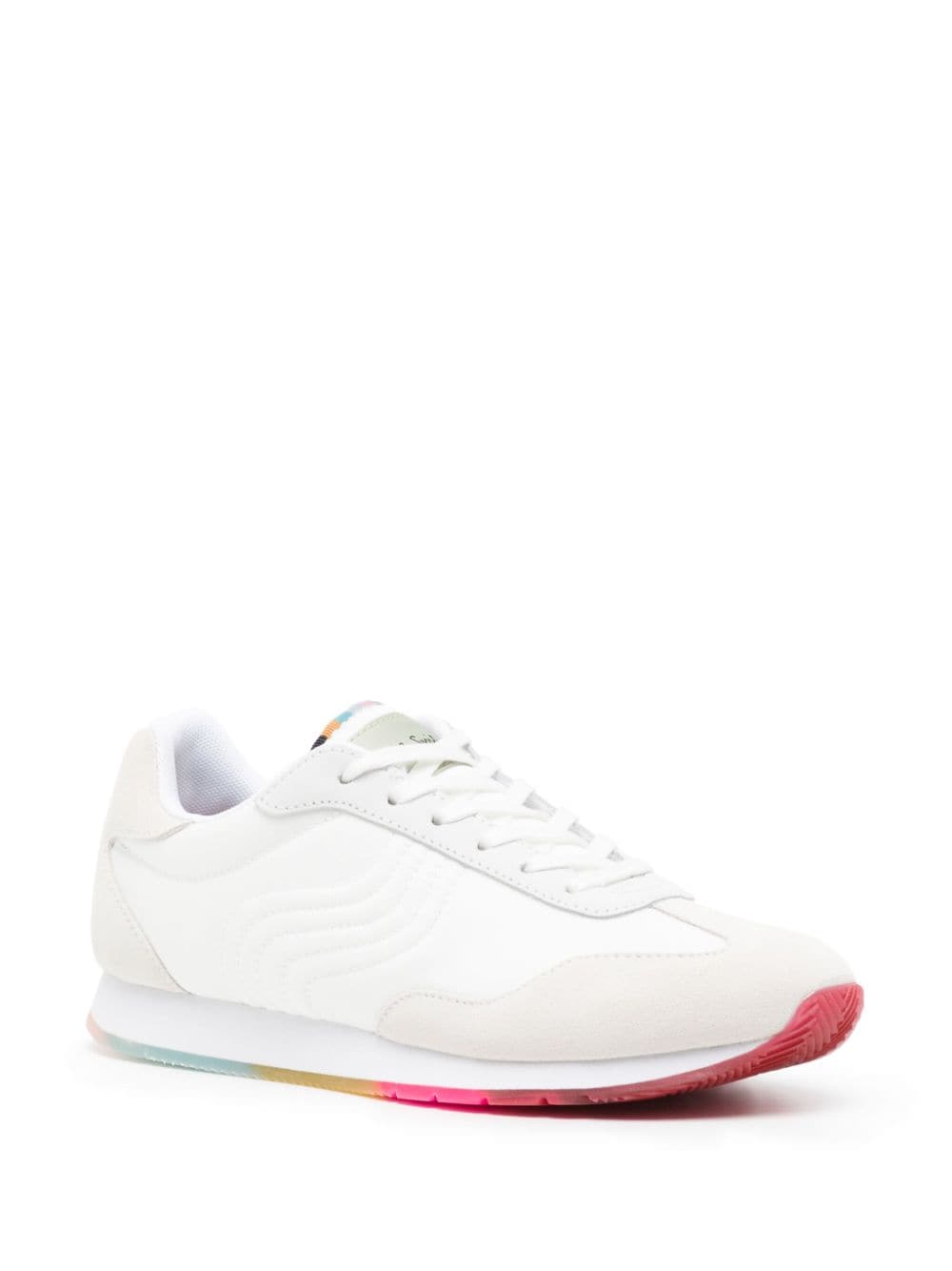 Paul Smith Domino swirl-embroidered sneakers - Wit