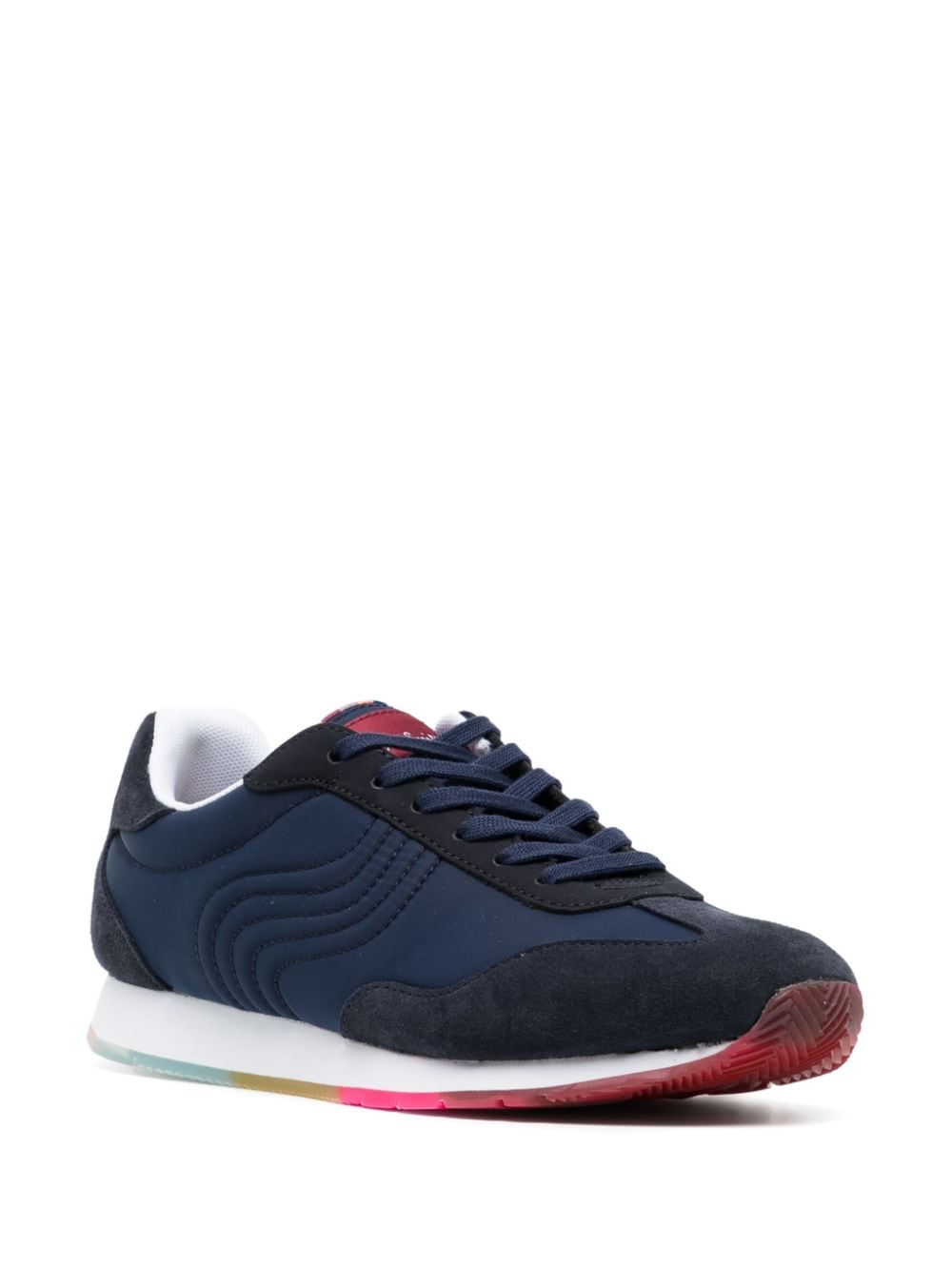 Paul Smith Domino swirl-embroidered sneakers - Blauw