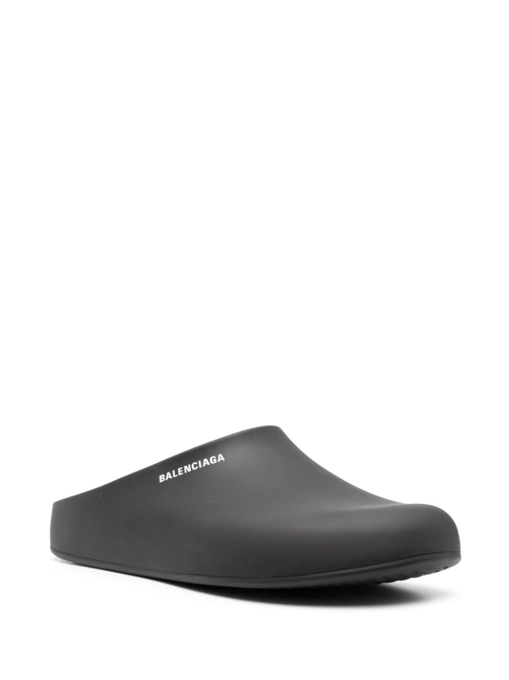 Balenciaga Slippers met logoprint - Zwart