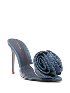 Le Silla Rose denim muiltjes - Blauw