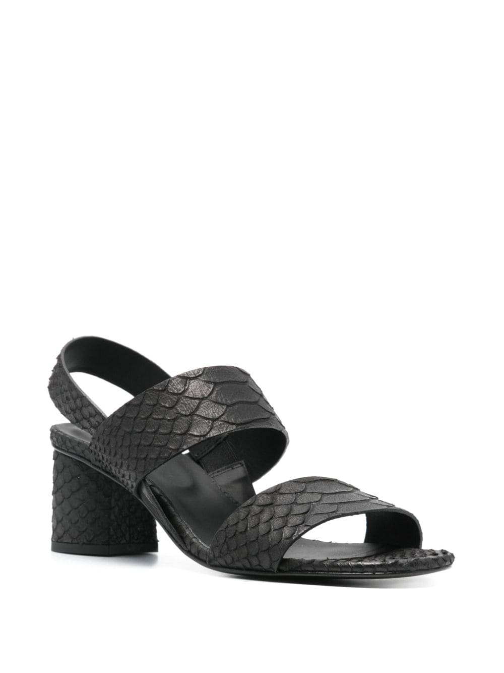 Del Carlo Leren sandalen - Zwart